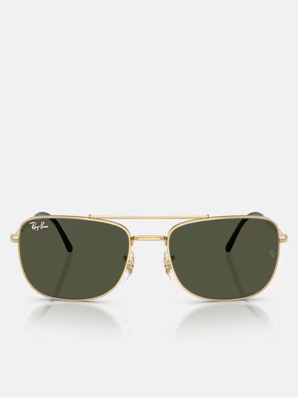Ray-Ban RB3755 Gold Frame Sunglasses with Green Lenses